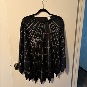 Black Spider Web Poncho